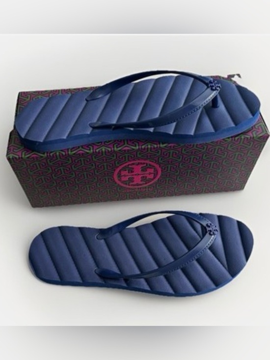 Tory Burch Shoes - NEW, Tory Burch Kira Flip Flop Women In Dark Indigo Size 11